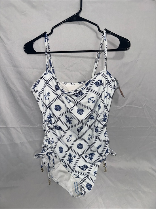 Shade & Shore Other - Shade & Shore White & Navy Nautical One-Piece Swimsuit